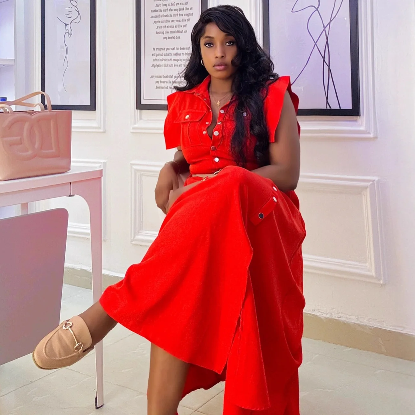 

Long Dress Women Dresses Sexy Y2k Streetwear Elegant Party Night Work Solid Sleeveless Turn Down Collar High Waist