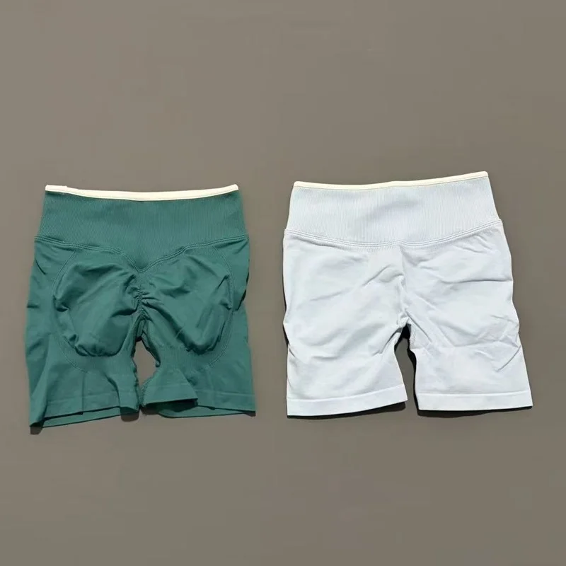 HISTELLO Ignite Sculpt Scrunch Shorts für Damen, Nahtlose Niedriggeschnittene Scrunch-Shorts mit Po-Lifting-Effekt, Sexy Gym Yoga Fitness Workout Biker-Shorts – Detail 7