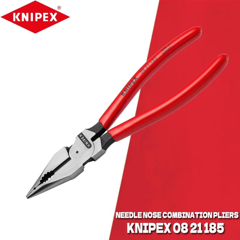KNIPEX 08 21 185 Needle-Nose Combination Pliers Cut Hard Wire Multifunctional Plier knipex 0821185