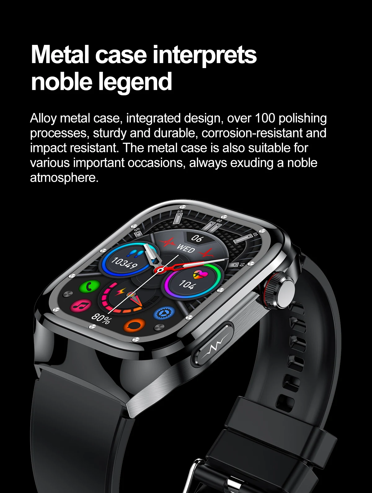 Neue Präzise Herzfrequenzmessung Smartwatch für Männer EKG Blutdruck Lipide Harnsäure Bluetooth-Anruf Gesundheits-Smartwatch Armband – Detail 4