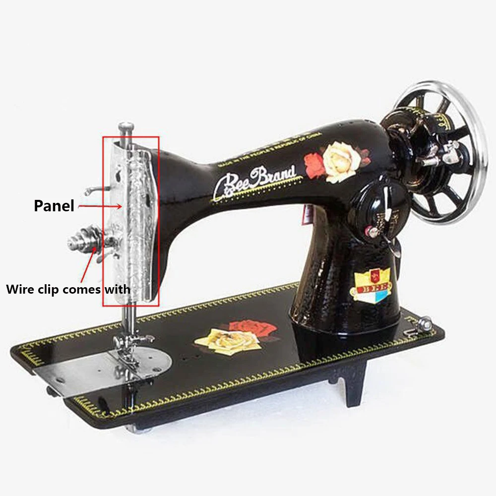 Metal Sewing Machine Face Cover With Thread Gripper Old Domestic Sewing Machine Parts  fits For Butterfly/Bee/Flying Man/Panda
