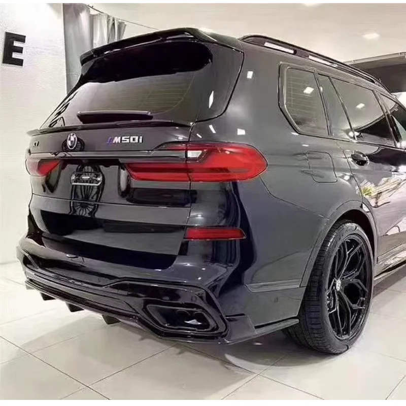 For BMW X7 G07 2019-2023 Carbon Fiber Rear Spoiler Trunk Wing FRP Gloss Black Forged Carbon