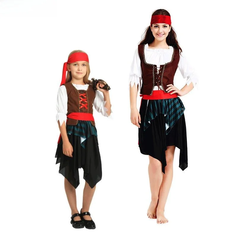Disfraz de Pirata para loween, Traje de Cosplay, Atuendo para Actuaciones, Vestuario Tradicional Étnico para Mujer, Noveda...
