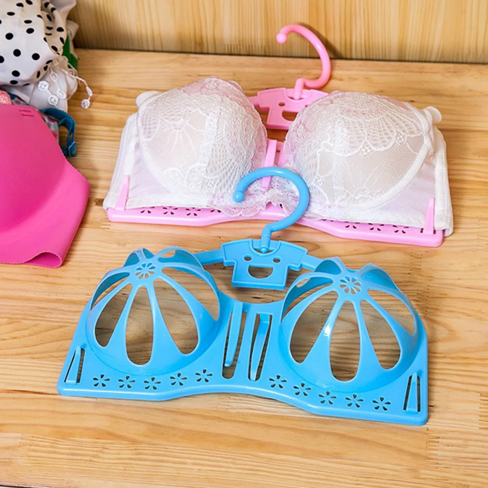 

3PCS Anti Deformation Bra Hanger Dry Wet Underwear Rack Purple Green Blue Safe Use Protects Bra Shape Home Accessories
