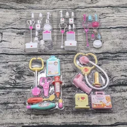 Miniature Items 30cm Nurse Doll with Accessories Dog Set Washing Set Mini Dollhouse for Barbie Princess Toys for Girl Doll