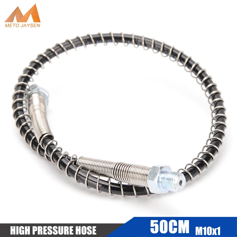 

50cm High-Pressure Nylon Hose M10x1 Thread PCP Pneumatics Air Refilling with Spring Wrapped 40Mpa 400Bar 6000psi Air Pumps Parts