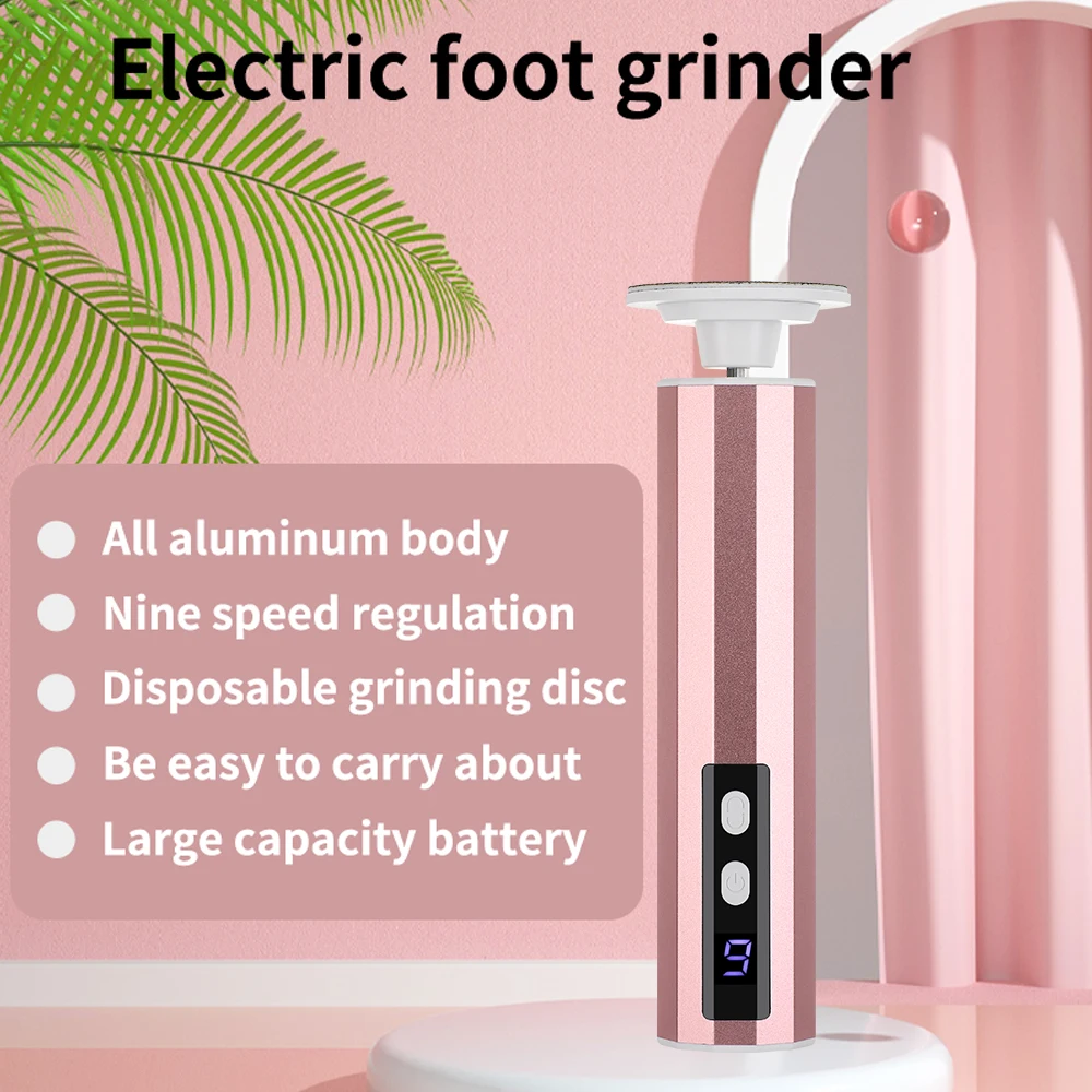 Wireless Electric Foot Grinder USB Rechargeable Heel File Grinding Exfoliator Pedicure Machine Feet Care Manicure Salon Tools