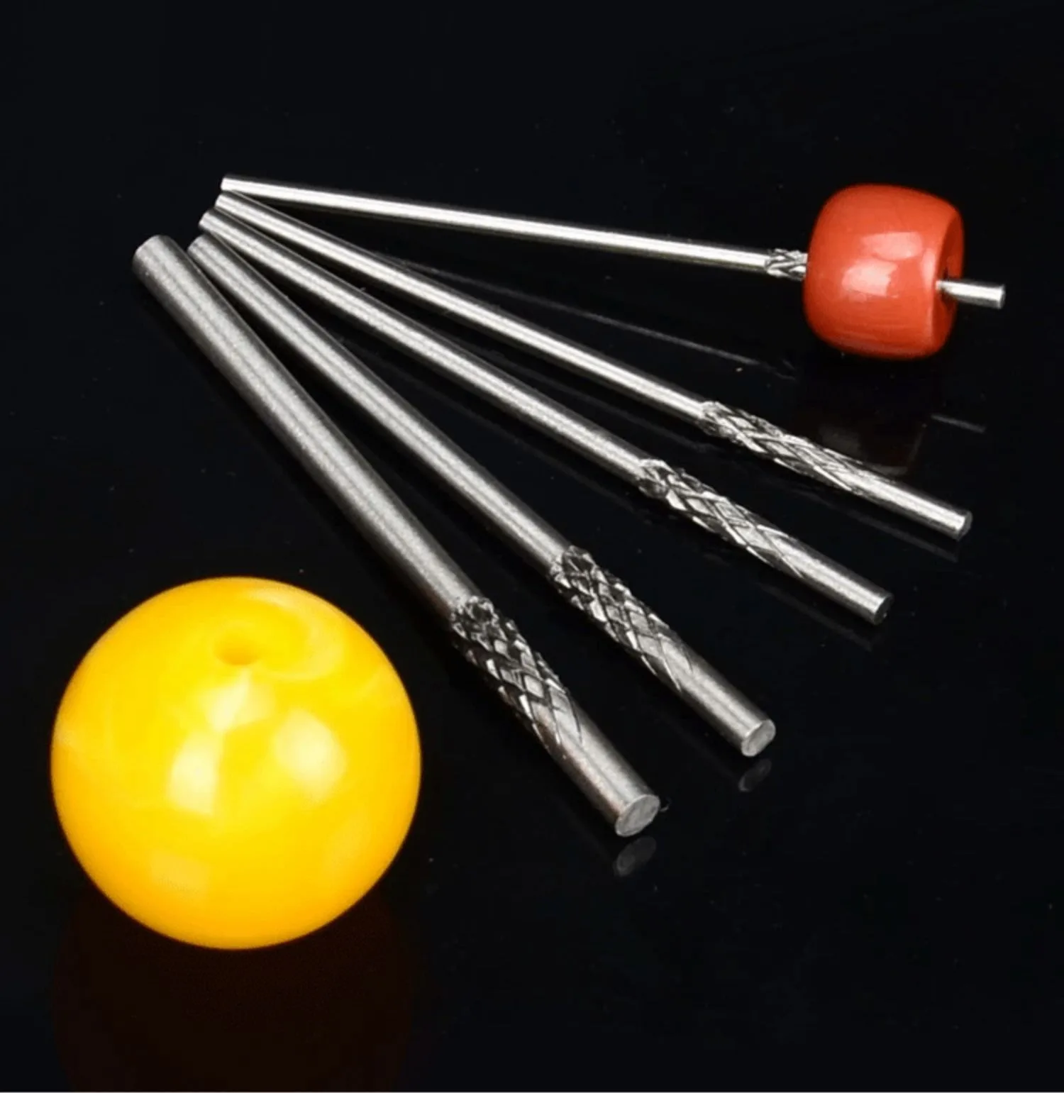 6Pcs Buddha Bead Polishing Fixed Needle Bead Art Tool Tooth Machine Positioning Needle Ball Fixing Needle Tungsten Steel Polishi