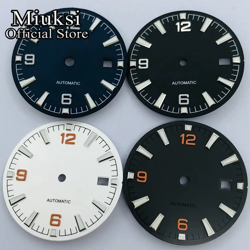 Miuksi 31mm sterylna tarcza zegarka luminous fit NH35 ETA2824 2836 Miyota8205 8215 821A Mingzhu DG2813 3804 mechanizm PT5000