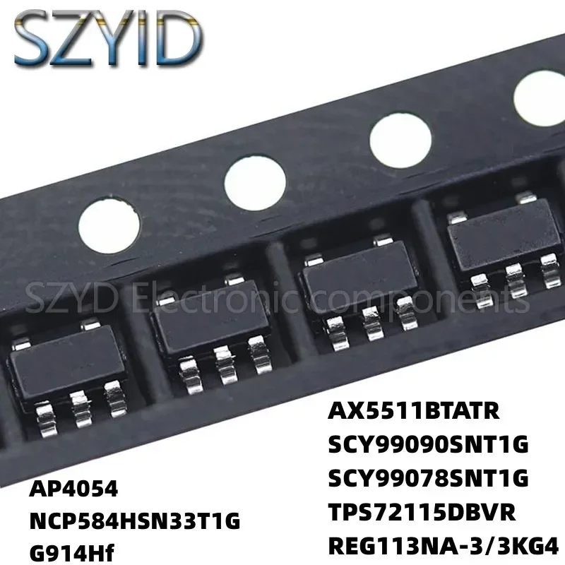 100PCS SOT23-5 AP4054 NCP584HSN33T1G G914Hf AX5511BTATR SCY99090SNT1G SCY99078SNT1G TPS72115DBVR REG113NA-3/3KG4