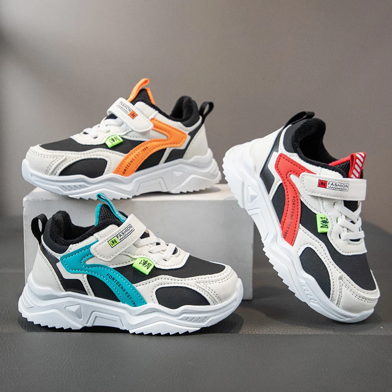 

Детские кроссовки, осенне-зимняя хлопковая спортивная обувь для детей, новинка 2023 года, дизайнерские кроссовки из искусственной кожи, повседневные кроссовки для мальчиков и девочек