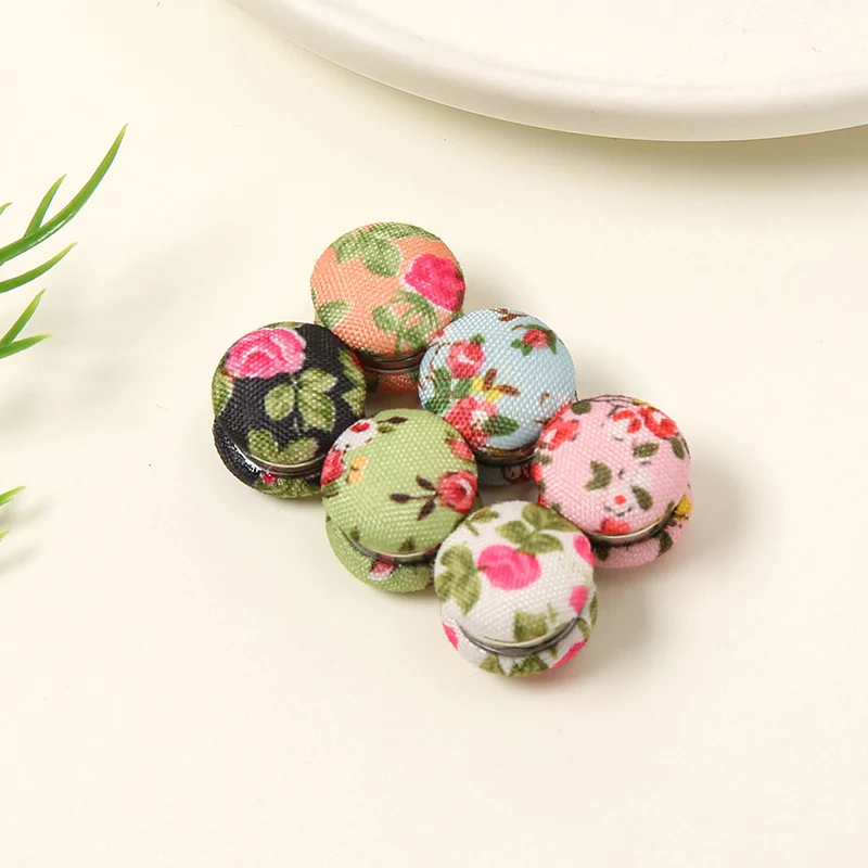 Round Floral Printed Magnet Scarf Hijab Accessories For Muslim Woman Decorated Casual Ladies Brooch Pins Factory Wholesale 6/Pcs