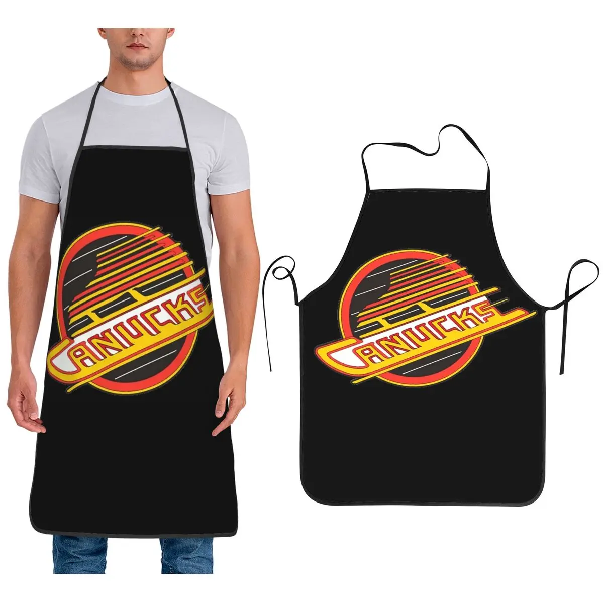 

Хоккей Vancouver - Ретро фартуки для скейтбординга, шеф-повар, кулинария, кухня, столб, нагрудник без рукавов, кухонный сарафан для уборки