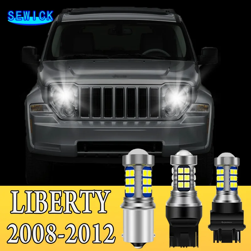 2pcs Dual Mode LED Turn Signal+Daytime Running Light DRL Accessories For Jeep Liberty KK 2008-2012 2009 2010 2011