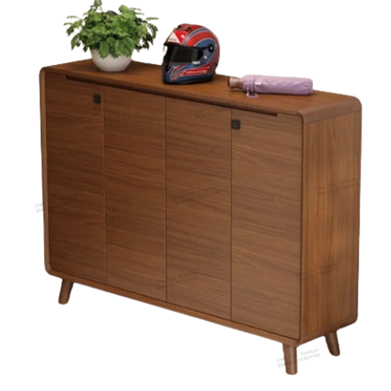 Wooden Storage Shoe Cabinets Balcony Custom Home Furniture Multilayer Indoor Shoe Cabinets Accept Vestibule Armario De Zapatos image 6