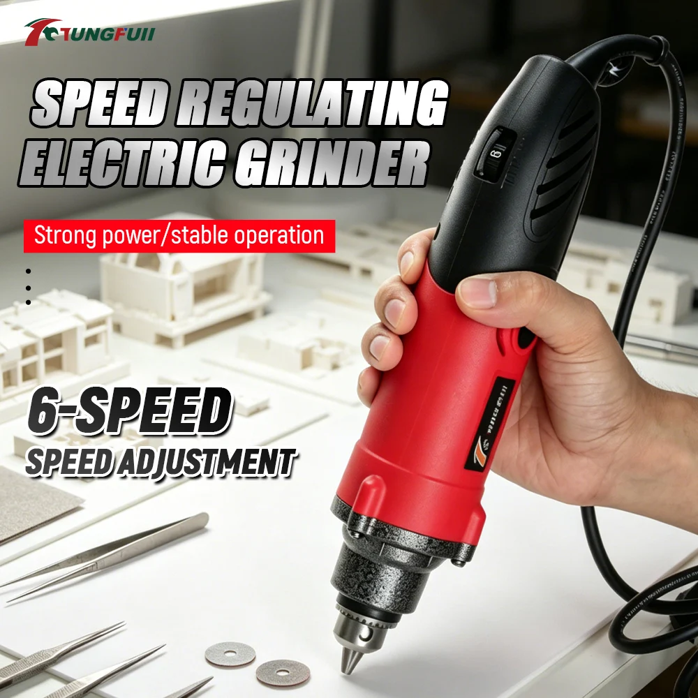 6 Speed Variable Speed Electric Rotary Grinder Mini Handheld Drill Polisher Engraver For Jewelry Making Wood Carving Model DIY