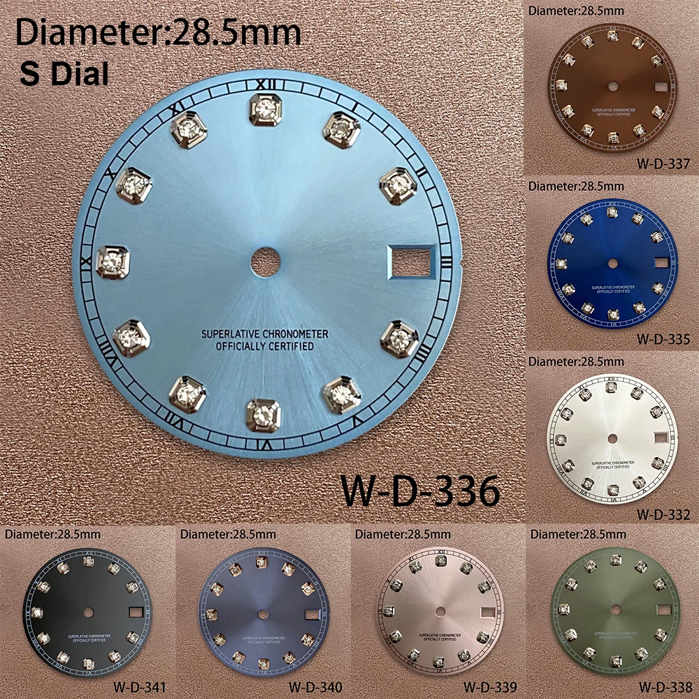 

S Logo 28.5mm S Logo NH35 Dial Diamonds Dial Suitable For NH35/NH36/4R/7S Japanese Automatic Movement Watch Accessories