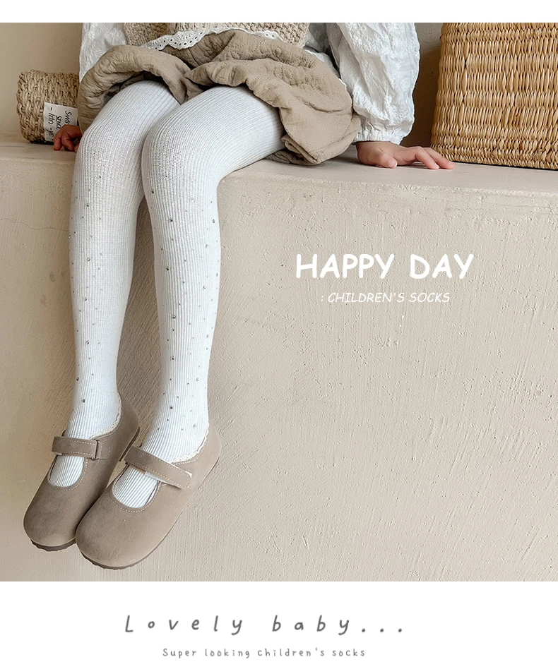 Niedliche Mädchen Frühling Herbst Weiche Baumwolle Warme Glänzende Strumpfhose Vertikale Streifen Glitzer Strass Leggings Kawaii Elastische Kinder-Strumpfhose – Detail 18