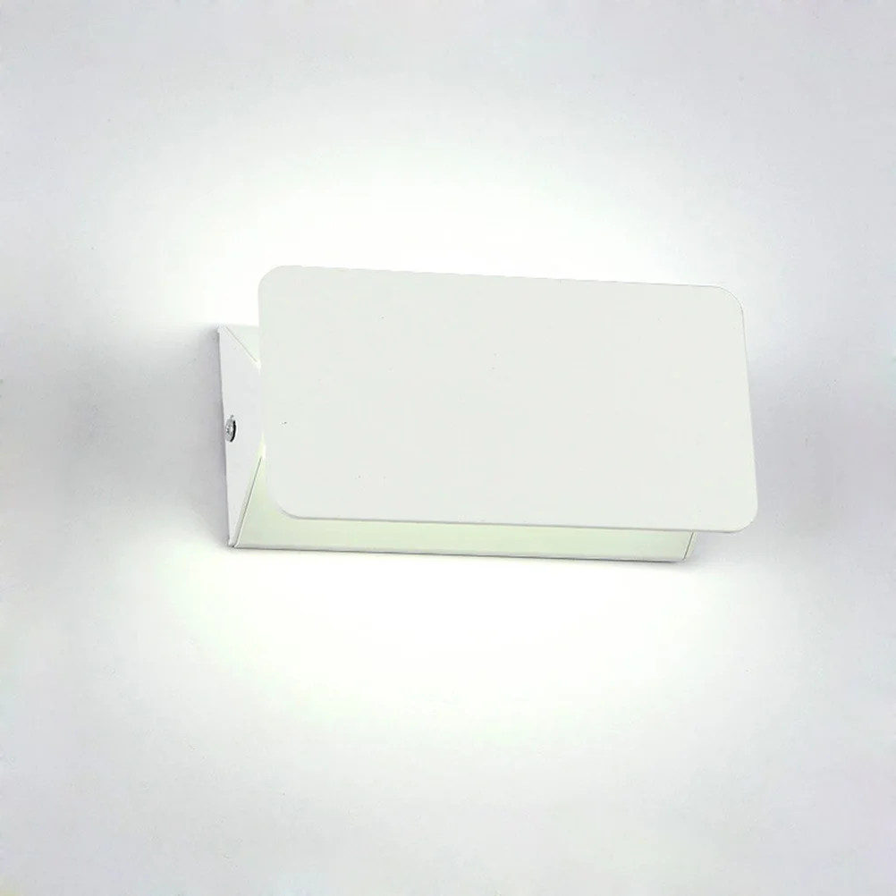 

Creative Rotatable LED Wall Light Modern Bedside Lamp Corridor Lights for Bedroom Living Room (White)