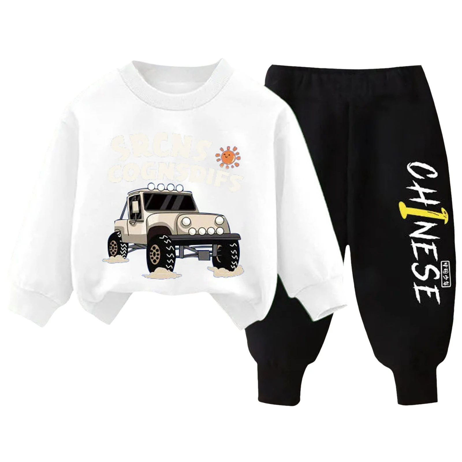 

Boys Suits Small And Mediumsized Childrens Long Sleeved Trendy Sweatshirts For Boys Neutral Baby Boy Clothes