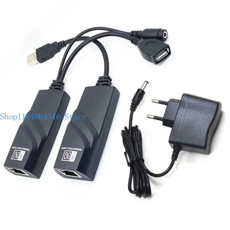 652F USB2.0 to RJ45 Extender Adapter 328ft Long Ranges for Webcam Printer Keyboards