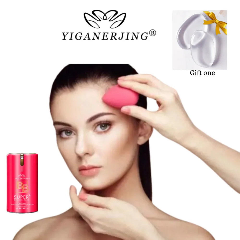 Yiganerjing BB Cream Even Skin Tone High Coverage Waterproof Makeup Liquid Foundation Whitening Cream Long-lasting Hold Makeup