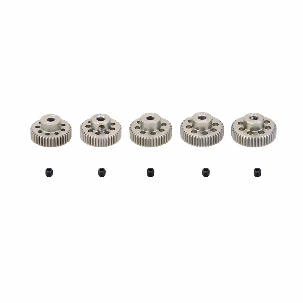 Surpass Hobby 64DP 3.175mm 22T 25T 26T 30T 31T 34T 35T 39T 42T 45T 47T 48T 49T 21T-50T Metal Pinion Motor Gear for 1/10 RC Car