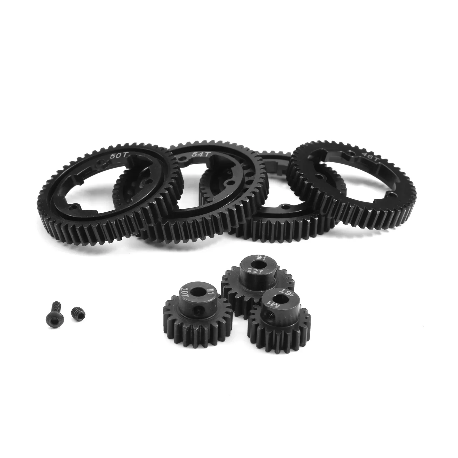 Steel 46T 50T 52T 54T Spur Gear with M1 18 20 22T Pinion Gear 6447 6449 for Traxxas 1/5 X-Maxx 1/10 E-Revo 2.0 VXL MAXX Upgrades