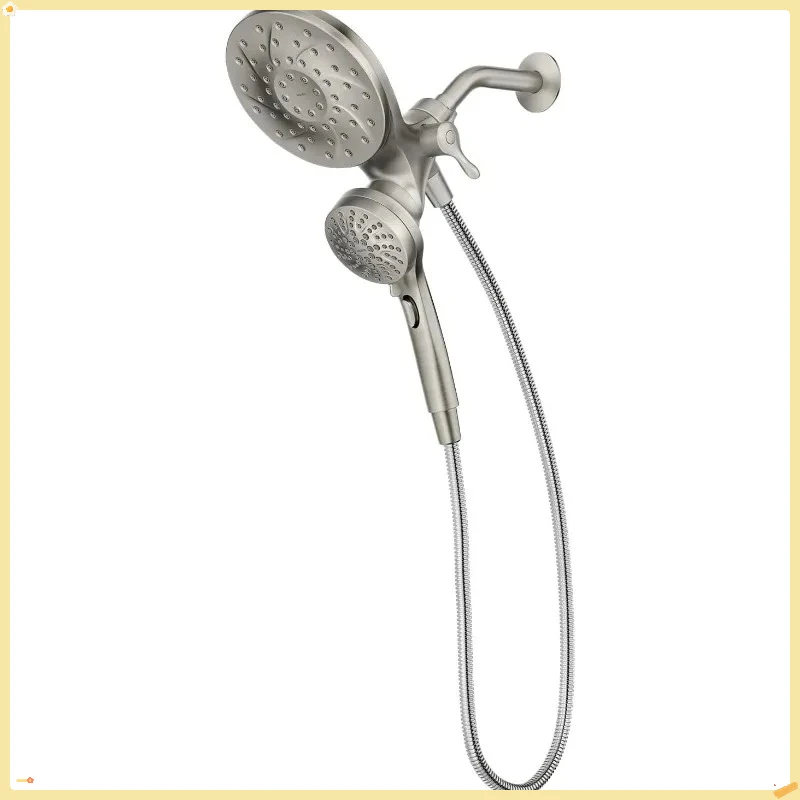 

2 in 1 Rain Shower Combo with Magnetic Handheld Spray - Powerful Luxury Showerhead for Master Bathroom & Spa Experience