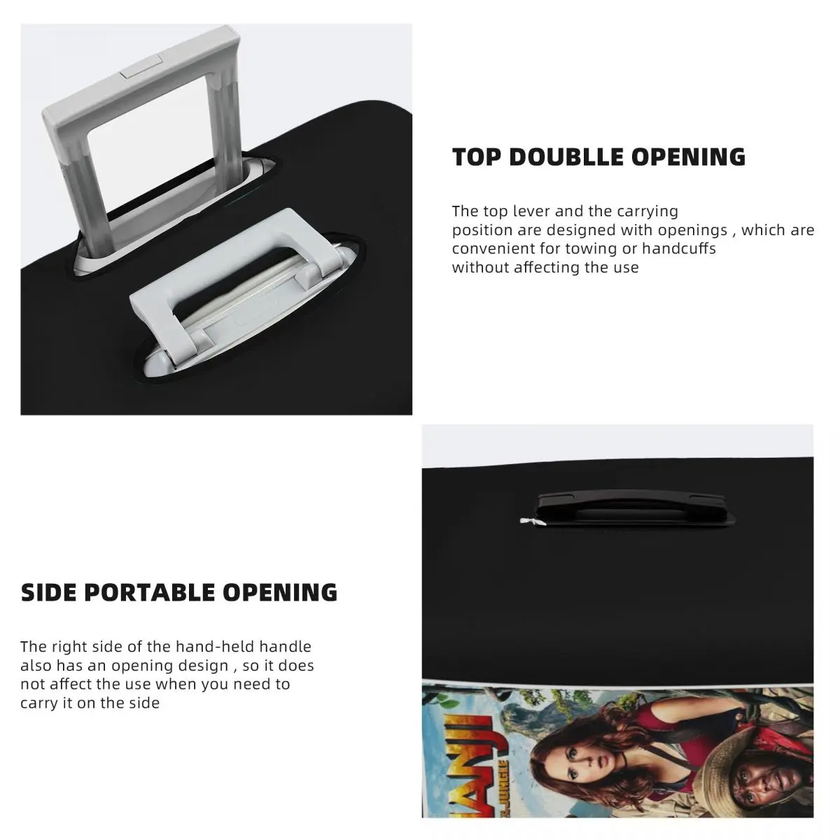 Jumanji capa de proteção para mala, capas protetoras elásticas para bagagem de viagem para 18-32 polegadas