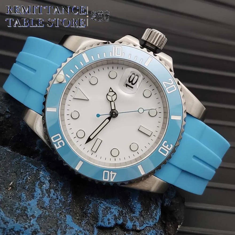 

New Casual Fashion Watch 316L Stainless Steel Case Waterproof 40mm Automatic Movement Sapphire Glass Rubber Strap