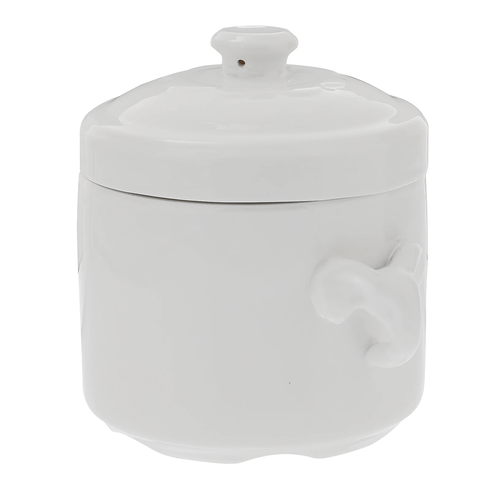 

1Pcs Ceramic Soup Cup with Lid and Safe for Steaming and Stewing White Ceramic Stew Cup Soup Bowl Kitchen Tableware