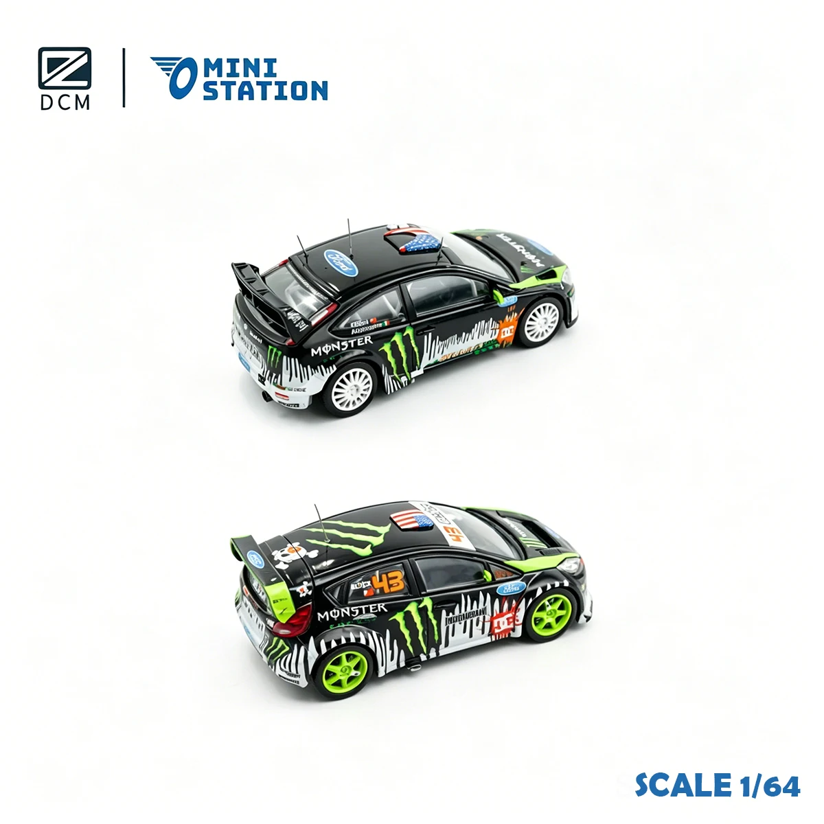 DCM × Mini Station 1:64 Ken Block Rally Set - close-up view