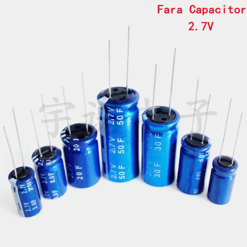 1PCS Supercapacitor 2.7V Series 1 2 3.3 4 5 7 10 15 20 25 22 50 60 100F Fara Capacitor Capacitor Module for Automotive Rectifier