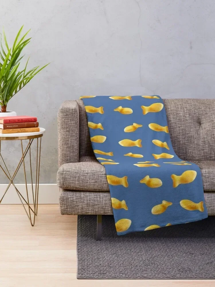 Goldfish Cracker Biscuits Pack Throw Blanket Stuffeds Summer Nap Travel Blankets