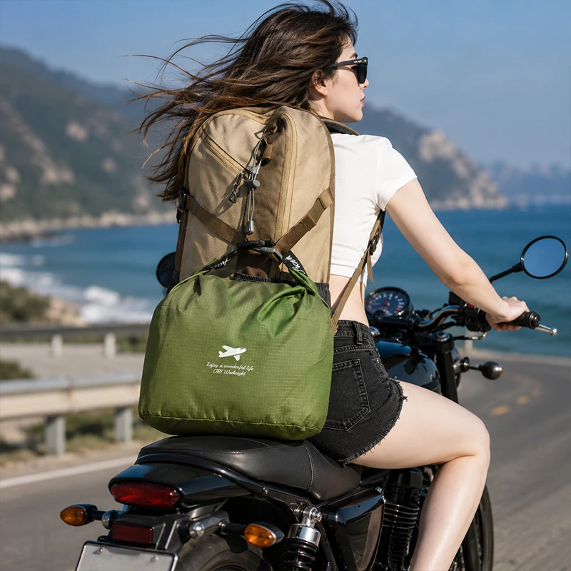 Roll Top Waterproof Dry Bag Portable Foldable Outdoor Storage Bag Lightweight Hand Hanging for Hiking Camping Motorcycle Travel