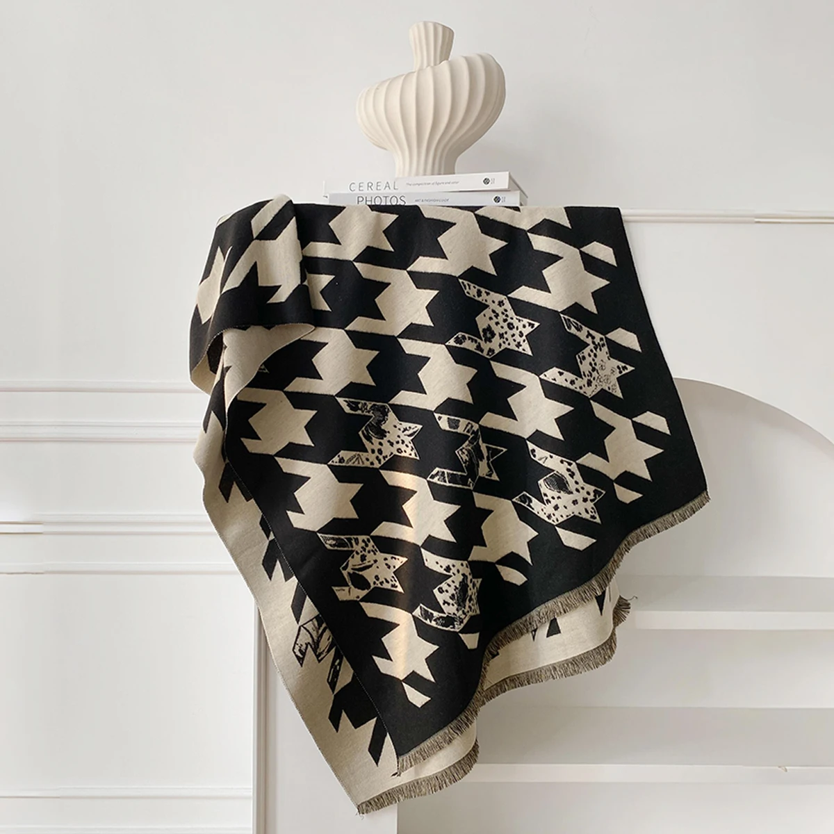 وشاح شتوي من الكشمير الصناعي للجنسين - تصميم دافئ وعصري مع ملابس في اتجاهين، فائق النعومة وعملي للأيام الباردة #6