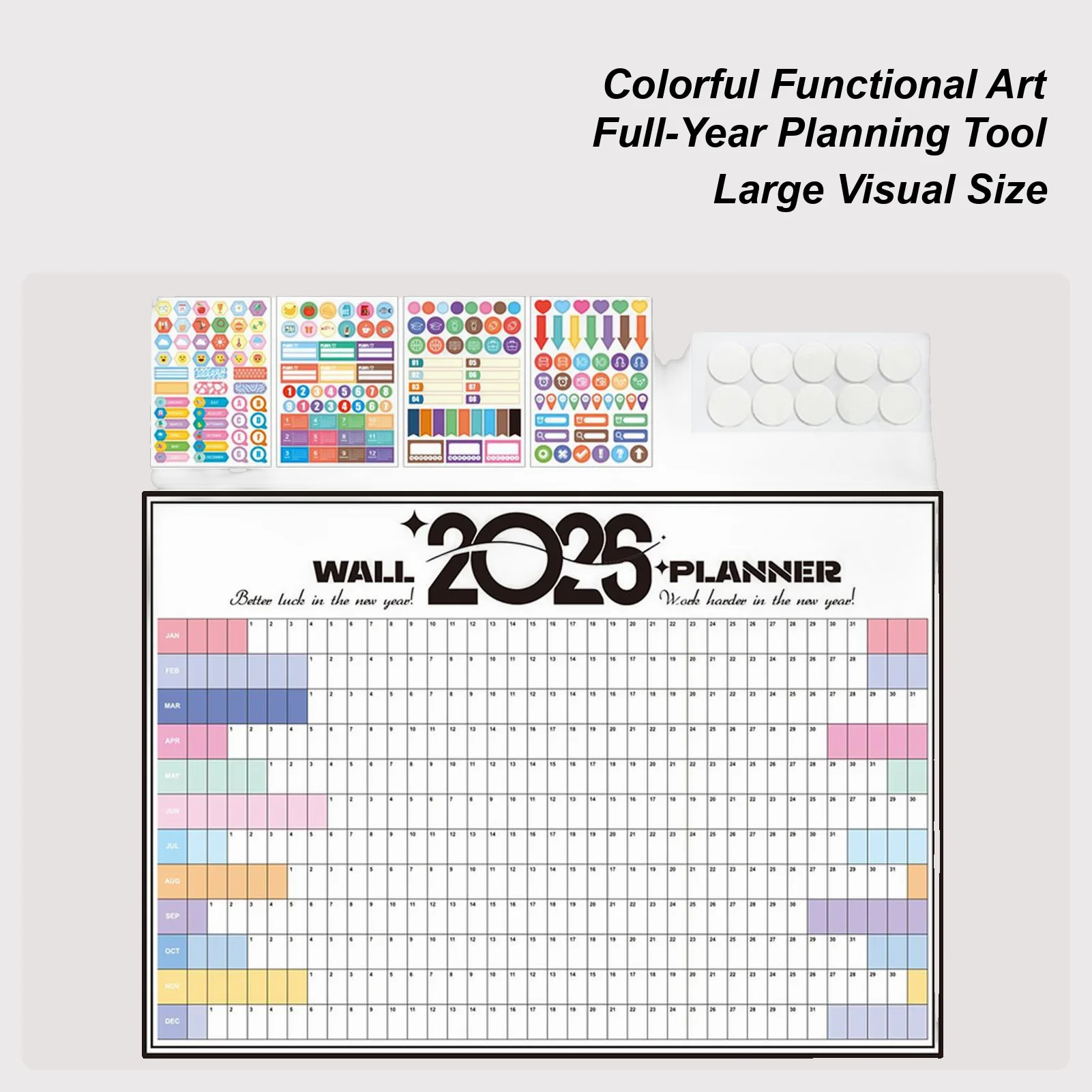 

Настенный планировщик 2026, большой органайзер, график расписания, большой настенный календарь для детей, школы, колледжа, офиса, дома, кухни, класса