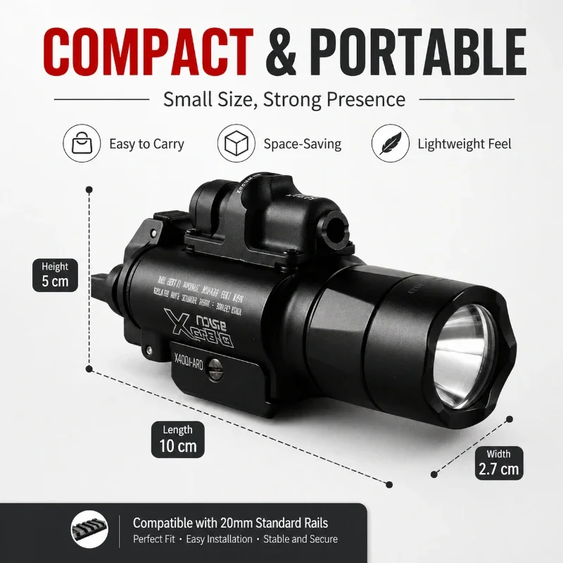 Model Decorative Flashlight Aluminium Alloy Construction Quick Release Base 20‑22mm Rail Fitting Hobby Accessory Parts