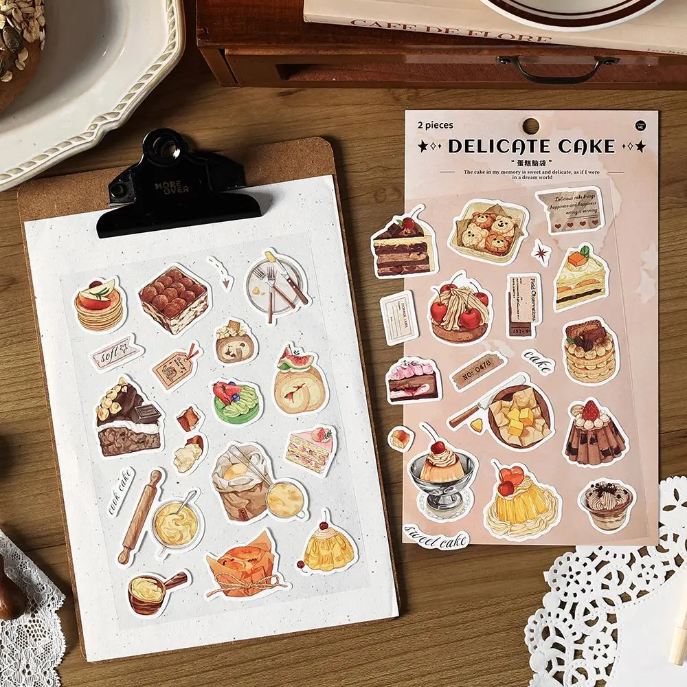 Mr. Paper, 2pcs/pack, Bread Cake Themed Stickers, Decorative Scrapbook, Notebook, Photo Frame, Phone Case, Diary, Water Bottle