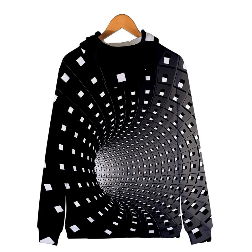 Colorful Spiral Dizzy Pattern Hoodie Men Women Optical Illusion Hoodies Sweatshirt Harajuku Tie Dye Jacket Coat Clothes