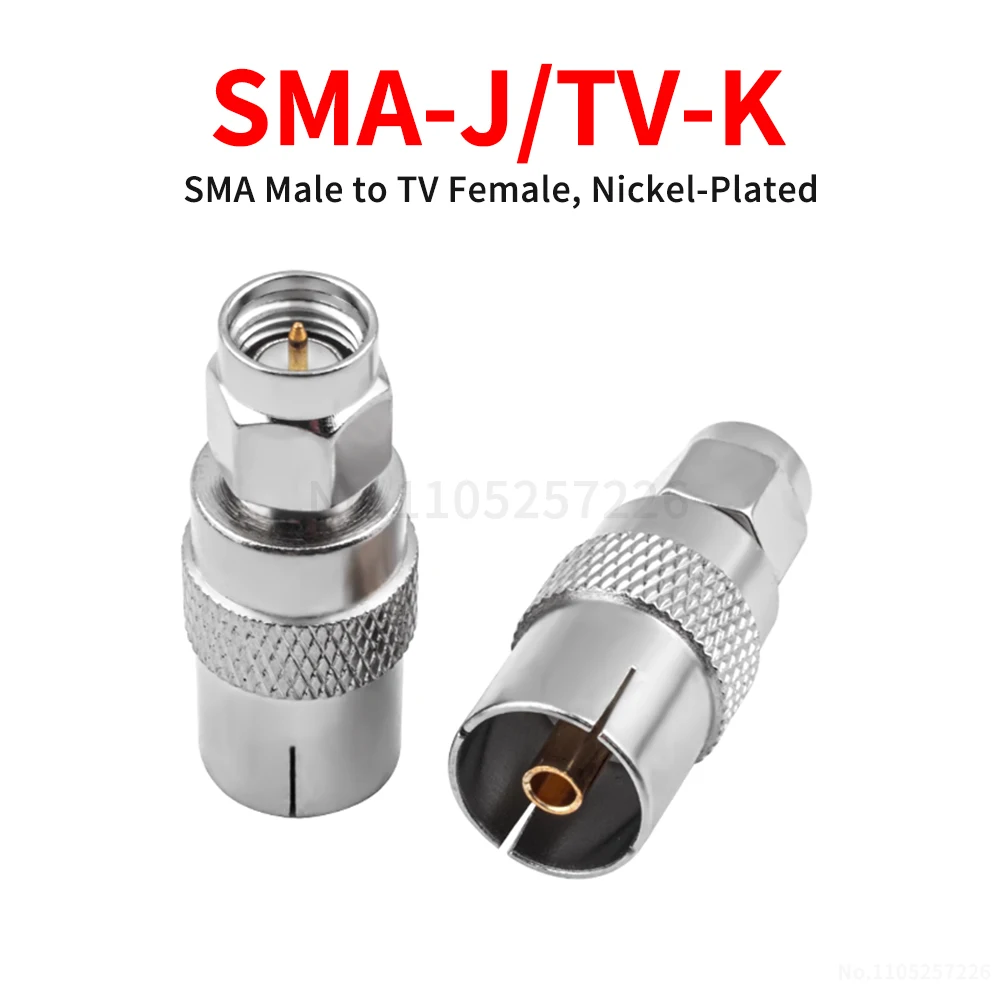 SMA to TV Female Connector SMA-J/TV-K RF Adapter for TV Antenna and Communication Connectors (1 pcs)