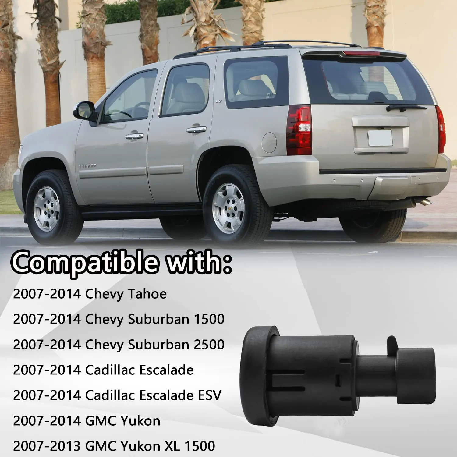Entriegelungsschalter für Heckklappe, Fensterglas, kompatibel mit 2007–2014 Chevy Tahoe Suburban Cadillac Escalade GMC Yukon