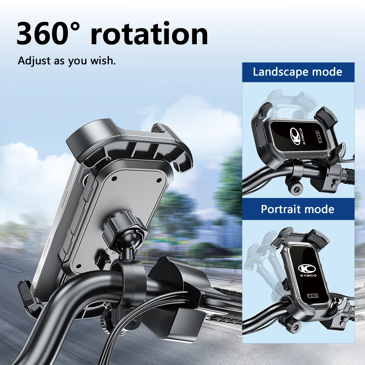 For KYMCO Xciting 250 300 400 AK550 CT250 CT300 S400 Accessories Motorcycle Handlebar Mobile Phone Holder GPS Stand Bracket