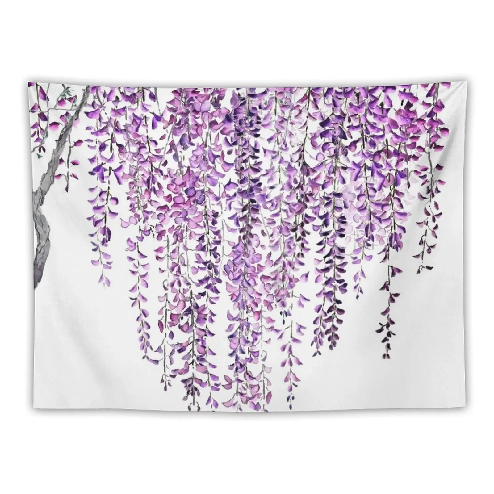 purple wisteriain bloom Tapestry Aesthetic Room Decors Room Decoration Accessories Korean Room Decor Tapestry