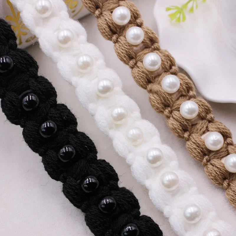 1 Yard Perlenbesetztes Spitzenband mit Fransen, bestickter Stoff, handgefertigt, für Kostüme, Röcke, Nähzubehör, Material, Accessoires, DIY – Detail 2