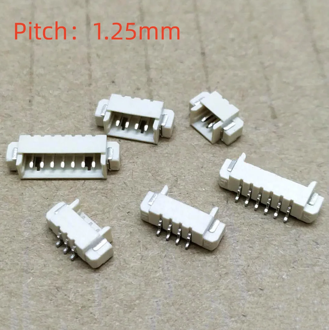 10/50Pcs 1.25MM Pitch Wafer Connector Horizontal SMD 2/3/4/5/6/7/8/9/10 Pin Mini Terminal Connector