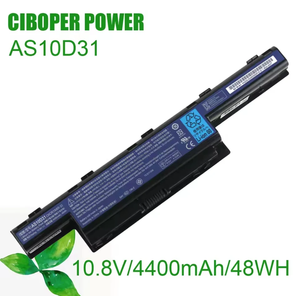 Laptop Battery AS10D51 AS10D71 AS10D81 AS10D73 AS10D41 AS10D31 48Wh For Aspire V3 4551G 4741G 5741G 5742G 5750G 7750G 7760G