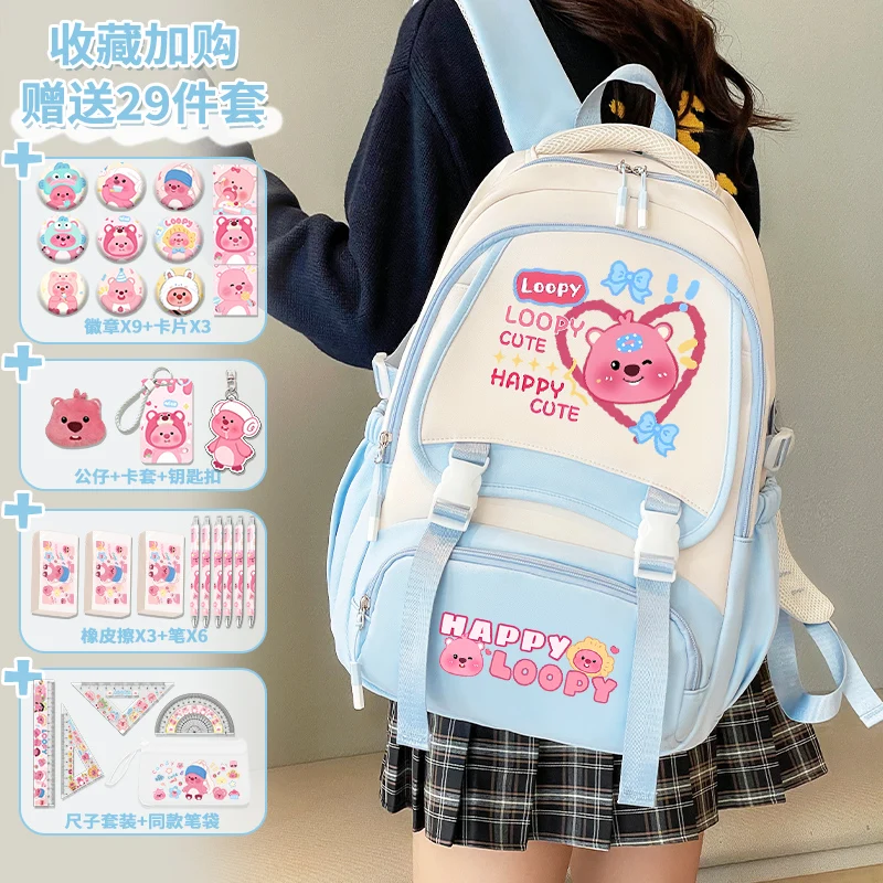 Sanrio Backpack Cartoon Beaver Deluxe Large Capacity School Bag 2025 New Cute Girls Backpack Teen School Bag Back To School Bag