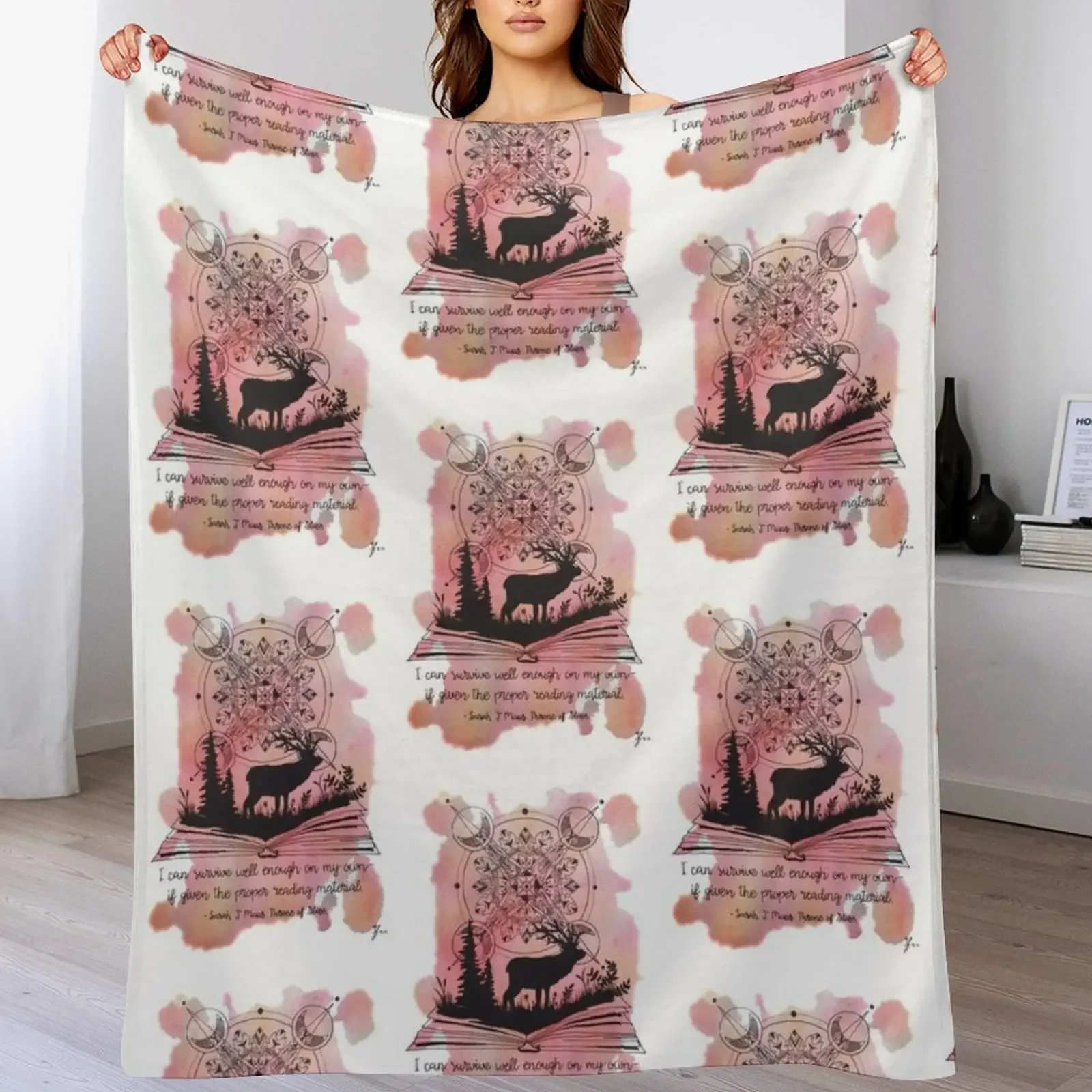 

New ToG Quote (SJM Art Collection) Throw Blanket Cozy Sofa Blanket for TV Watching Napping